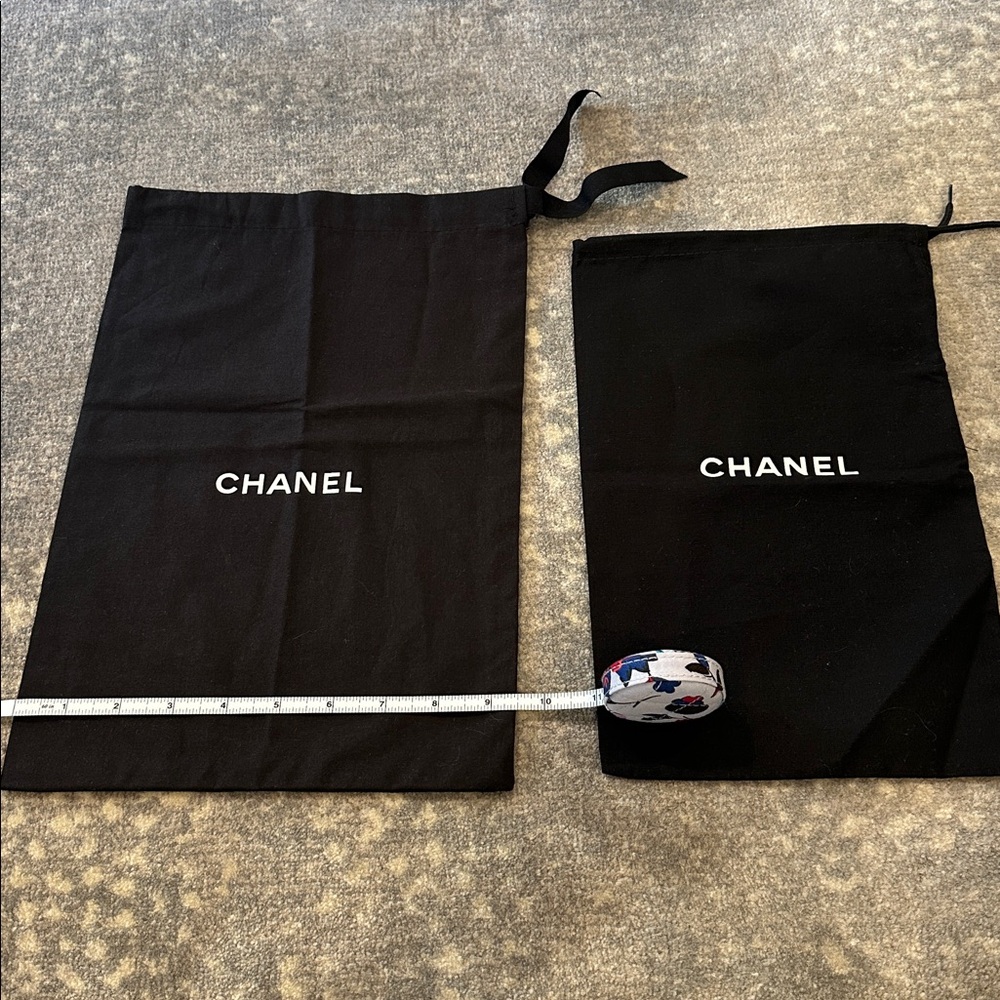 CHANEL Black Dust Bag Duo